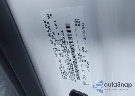 2022 Ford F-150 Xl z USA, uszkodzony, nr VIN 1FTMF1CB2NKD90372